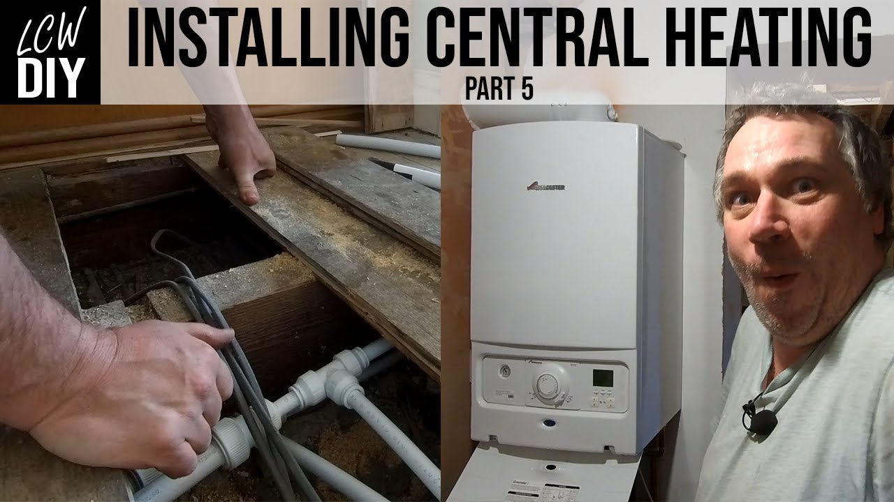 How to Install Central Heating System. part5 - Getting the heating upstairs DIY Vlog #14