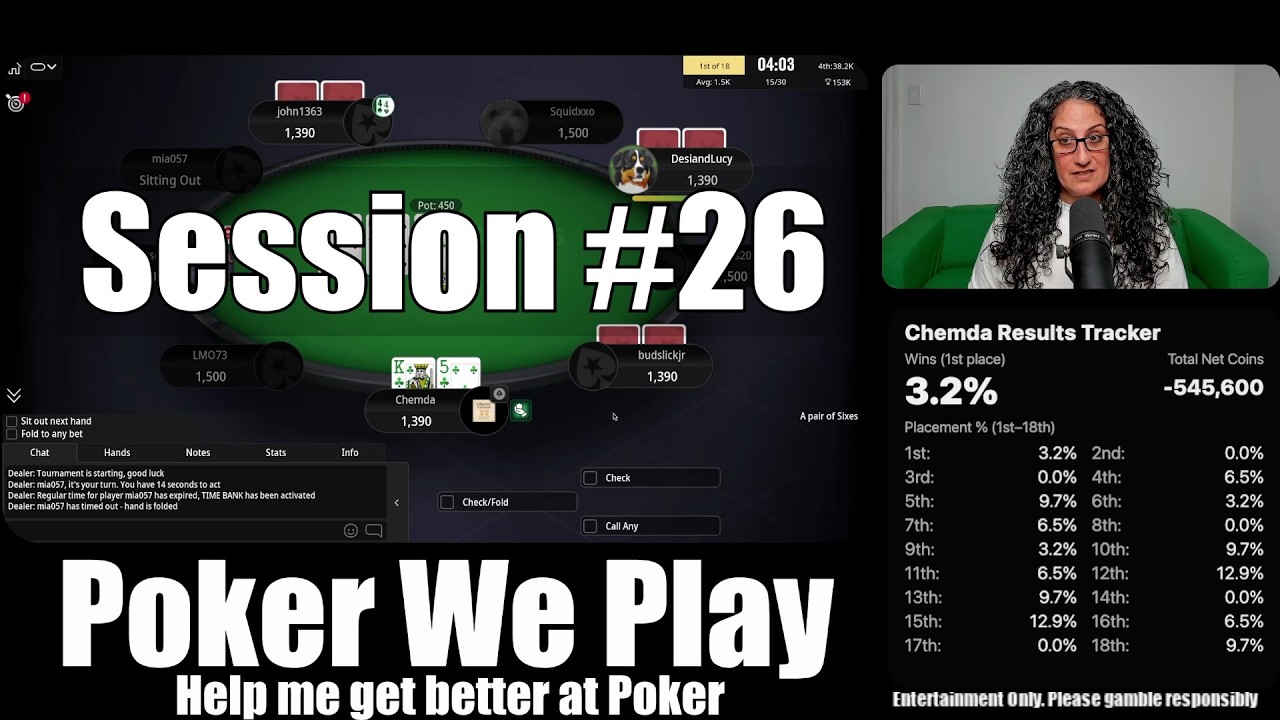 Poker We Play | Chemda | Session #26 | 1st Rate 3.2% | Net -545.600