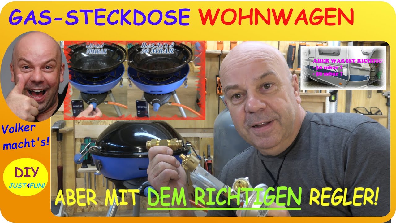 😉GAS STECKDOSE - 50mbar vs. 30mbar ?🙄 - RICHTIGER DRUCK AM WOHNWAGEN / CAMPER!😎 ✔