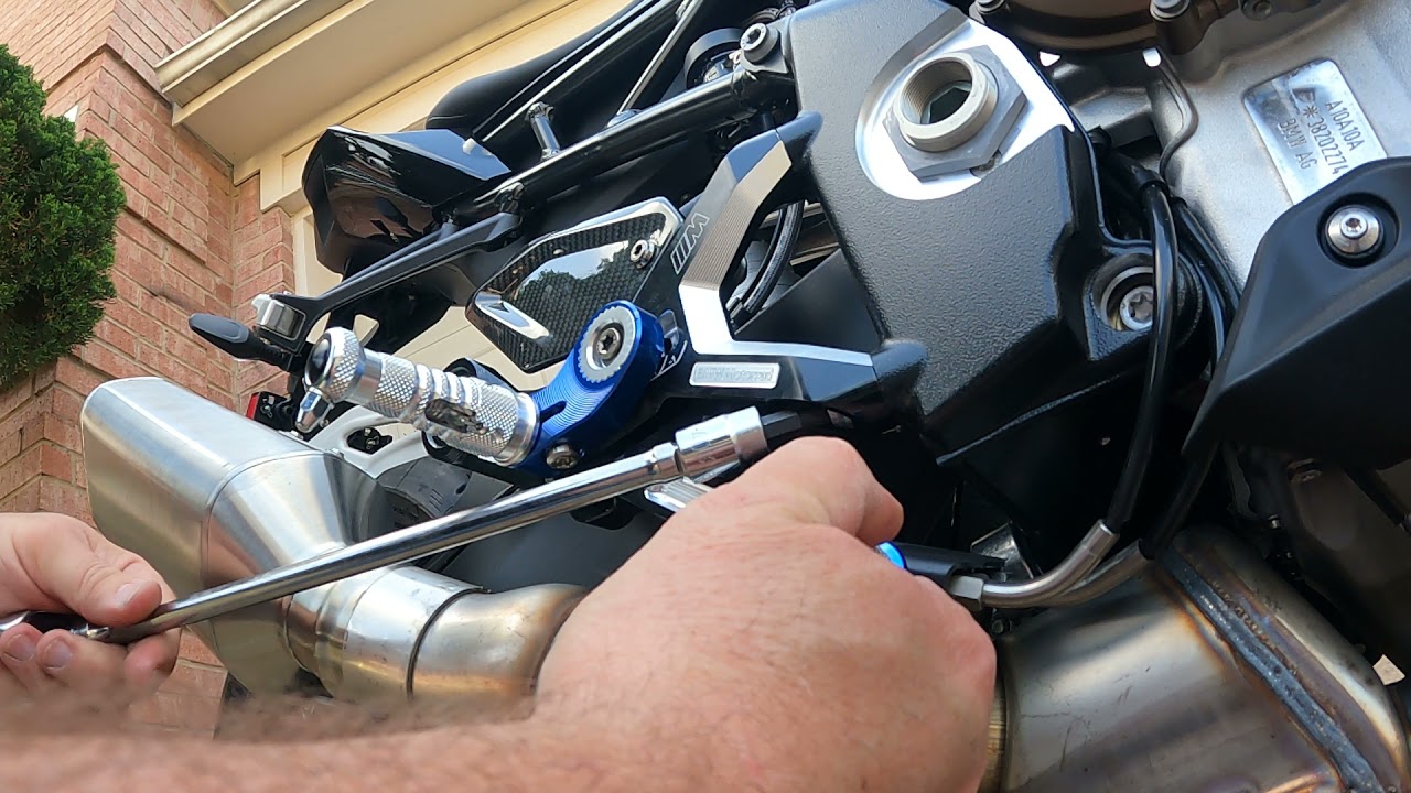 BMW S1000RR M Rear Sets Install (Part 4)