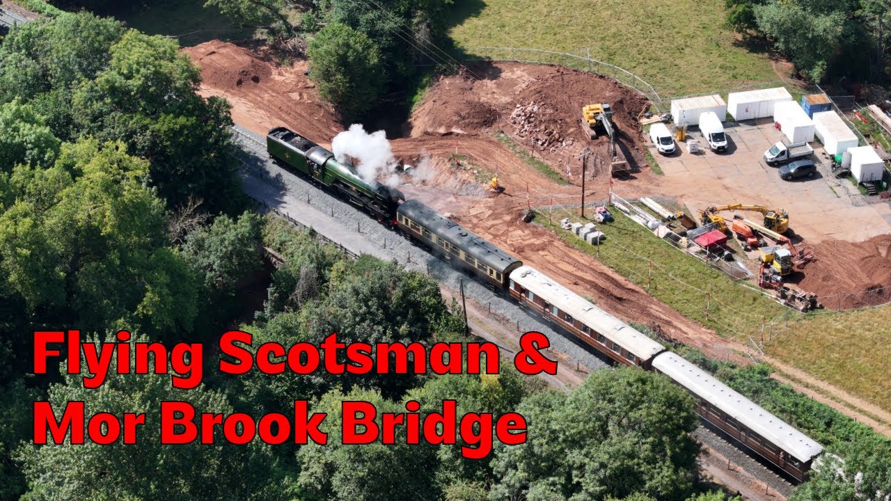 Flying Scotsman on the Severn Valley Railway crossing Mor Brook Bridge