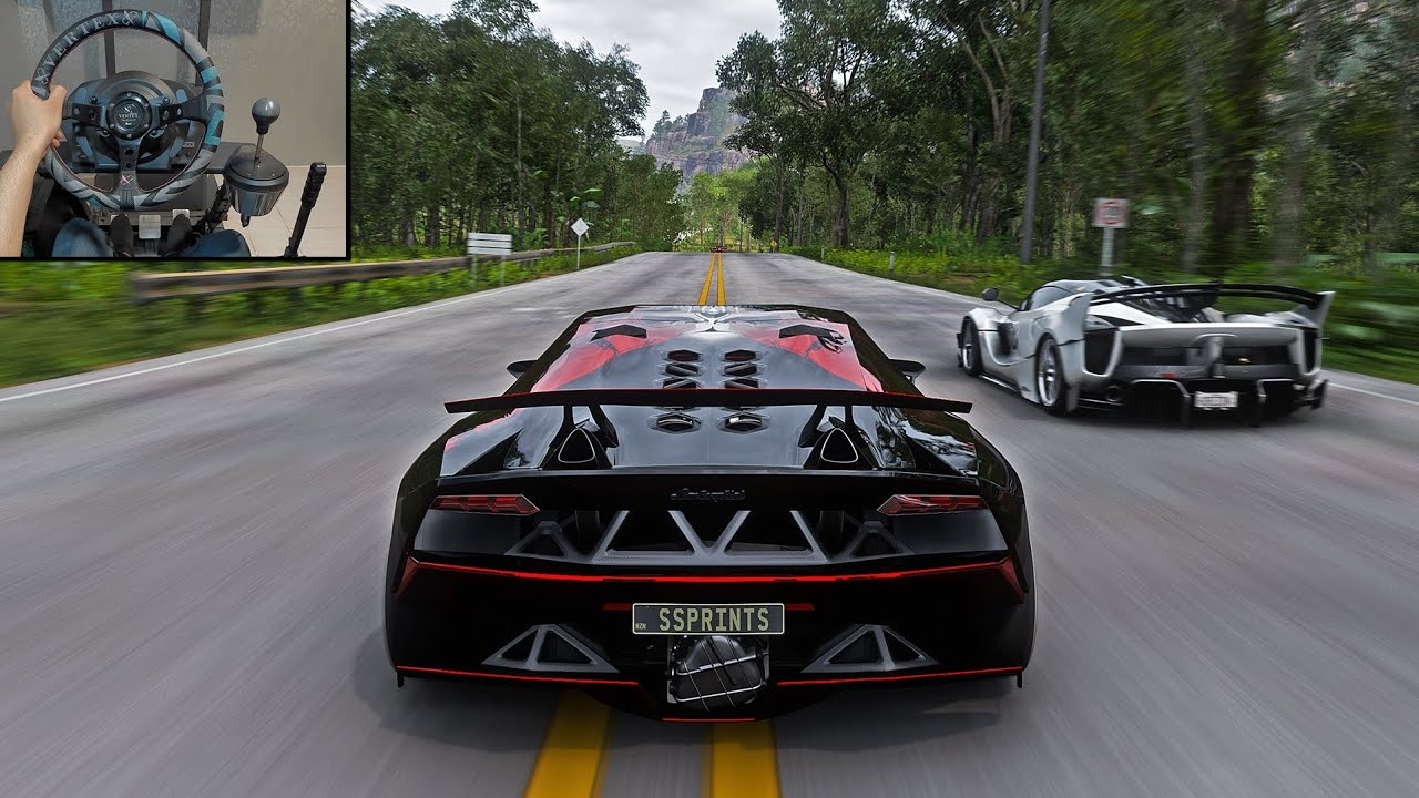 Lamborghini Sesto Elemento Goliath Race! | Forza Horizon 5 Steering Wheel Gameplay