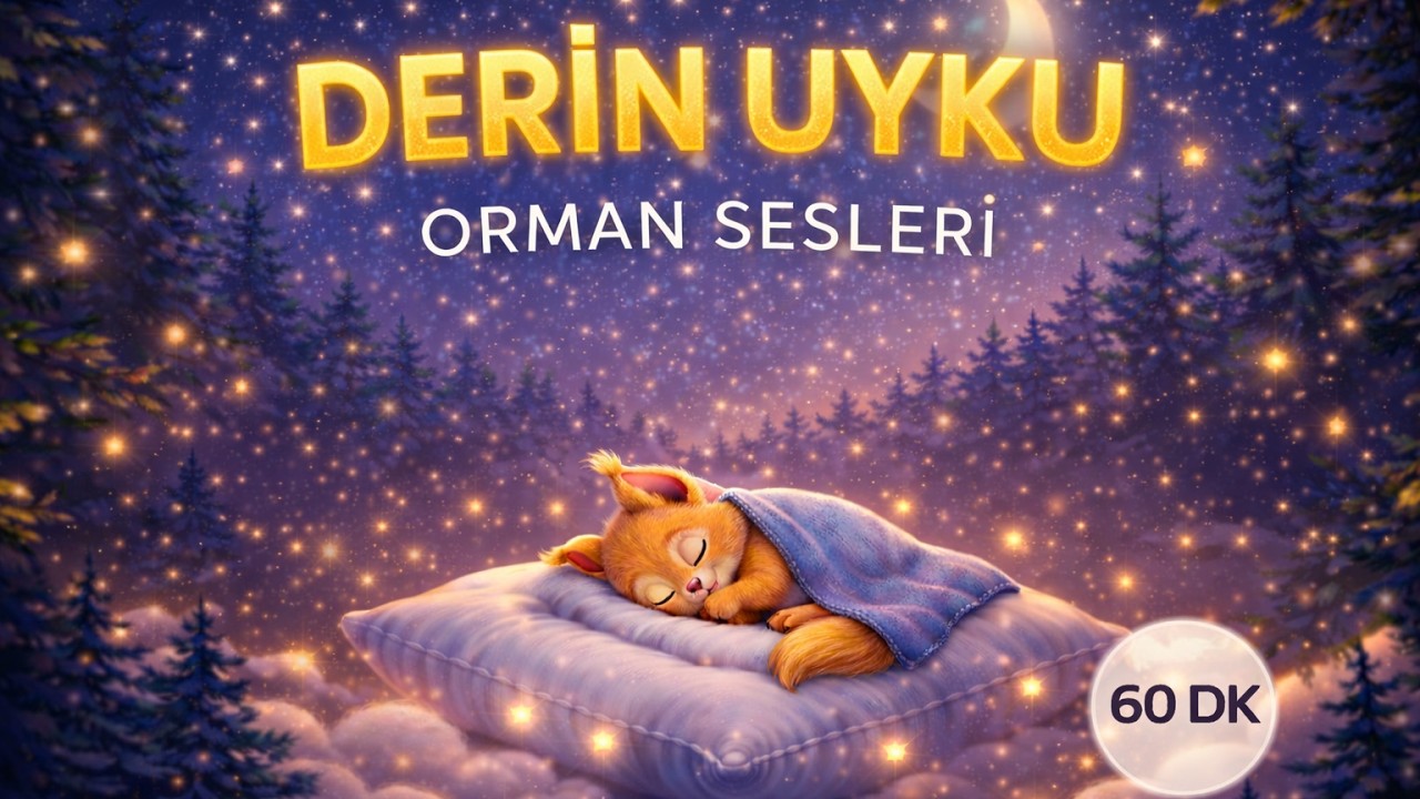 Minikler İçin Uyku Müziği   Huzurlu Orman Sesleri 60 DK