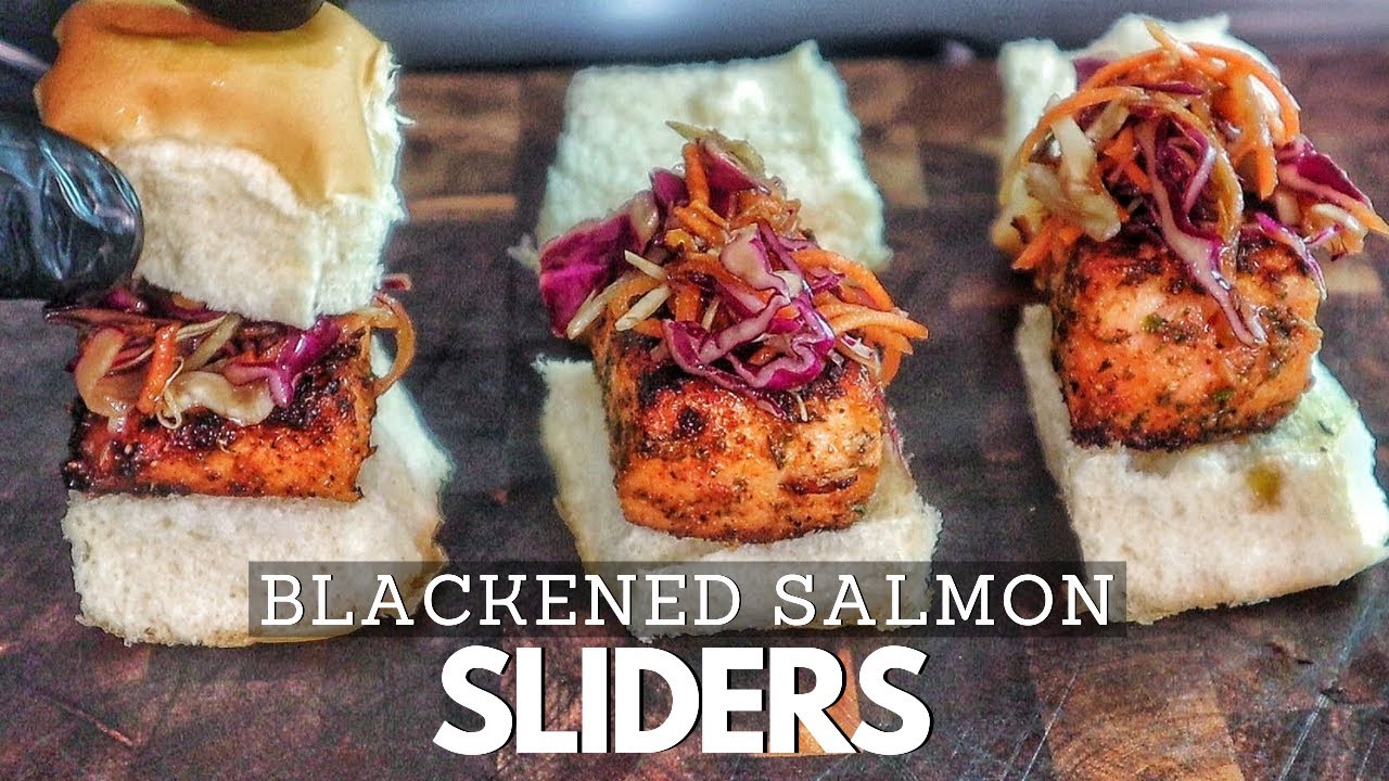 Easy Blackened Salmon Sliders Recipe | Salmon Recipes