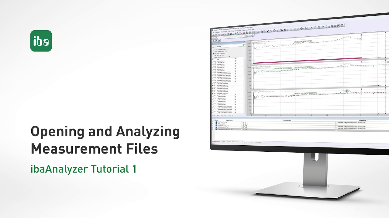 Opening and Analyzing Measurement Files – ibaAnalyzer Tutorial 1