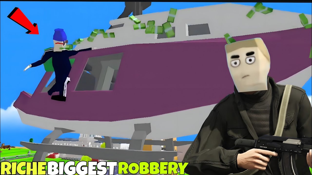 Richie’s BANK Money Heist in Dude Theft Wars 💰#2