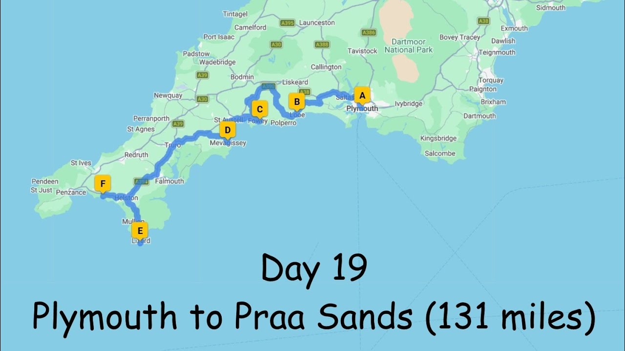 Day 19 - From Robert to William - A Road Trip around the coast of Britain - Plymouth to Praa Sands