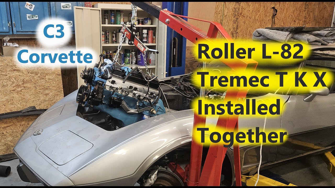 1978 Corvette Restoration Part 23 - Installing Engine and Tremec TKX Transmission Together