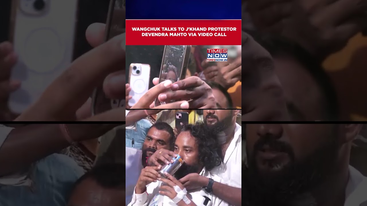 Jharkhand Student Protest: Devendra Nath Mahato Drinks Water After Video Call With Sonam Wangchuk