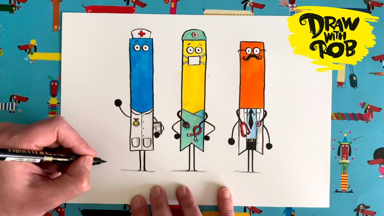 #DrawWithRob 6 WBD Bookmarks