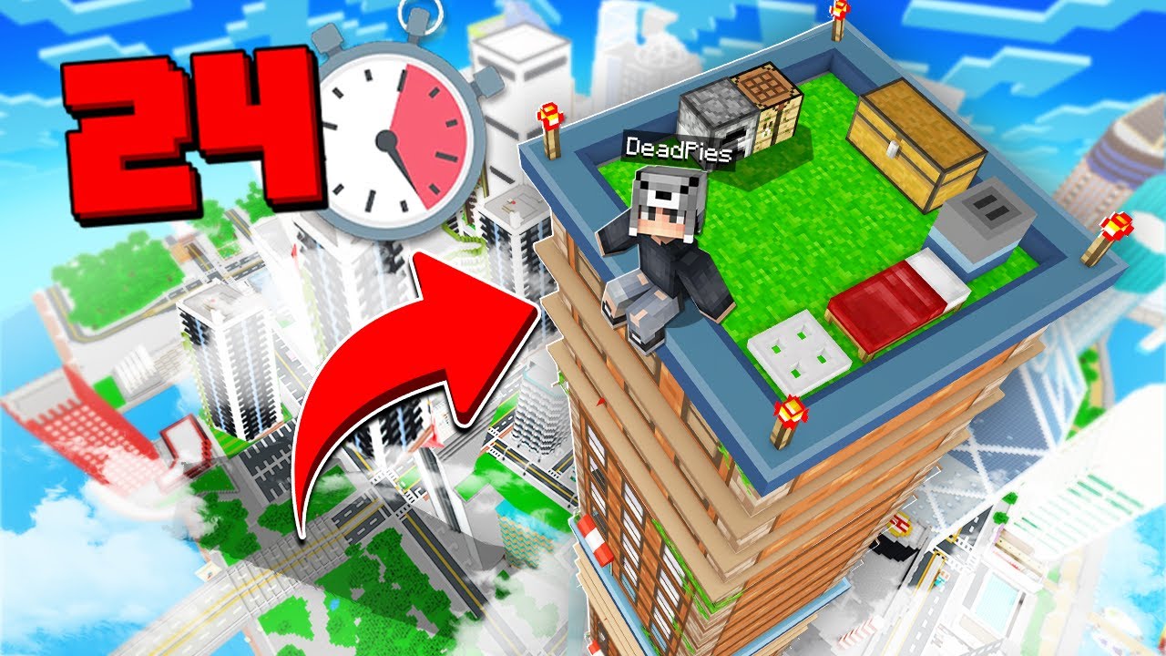 24 SAAT 9.999.999 METRE YUKARDA YAŞAMAK 😱 - Minecraft