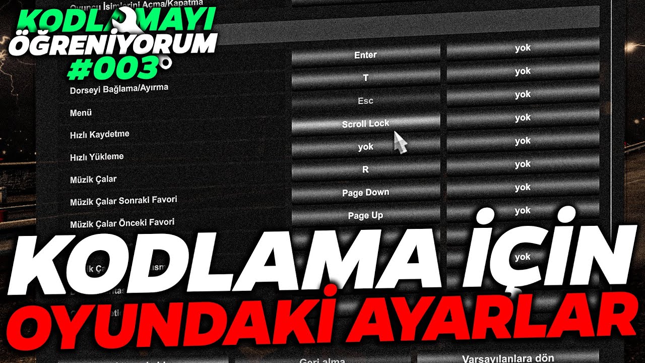 KODLAMAYI ÖĞRENİYORUM : KODLAMA İÇİN OYUNDAKİ AYARLAR! (Hızlı Kayıt Ve Stok Araç Hazırlama!) | ETS2