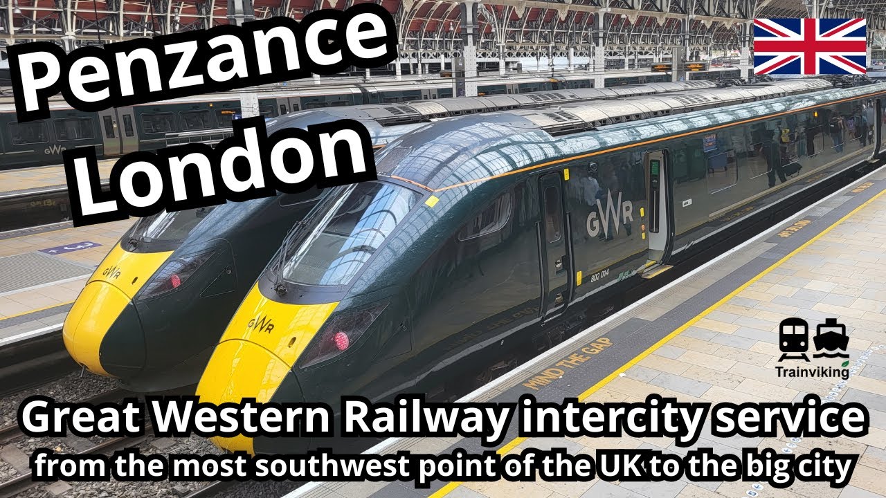 Penzance, Cornwall to London by Great Western Railway intercity train via Plymouth & Exeter