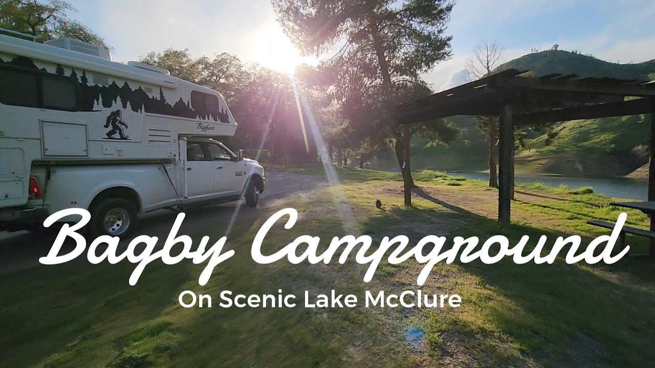 Truck Camping on Lake McClure at Bagby. Camp Right on the Water