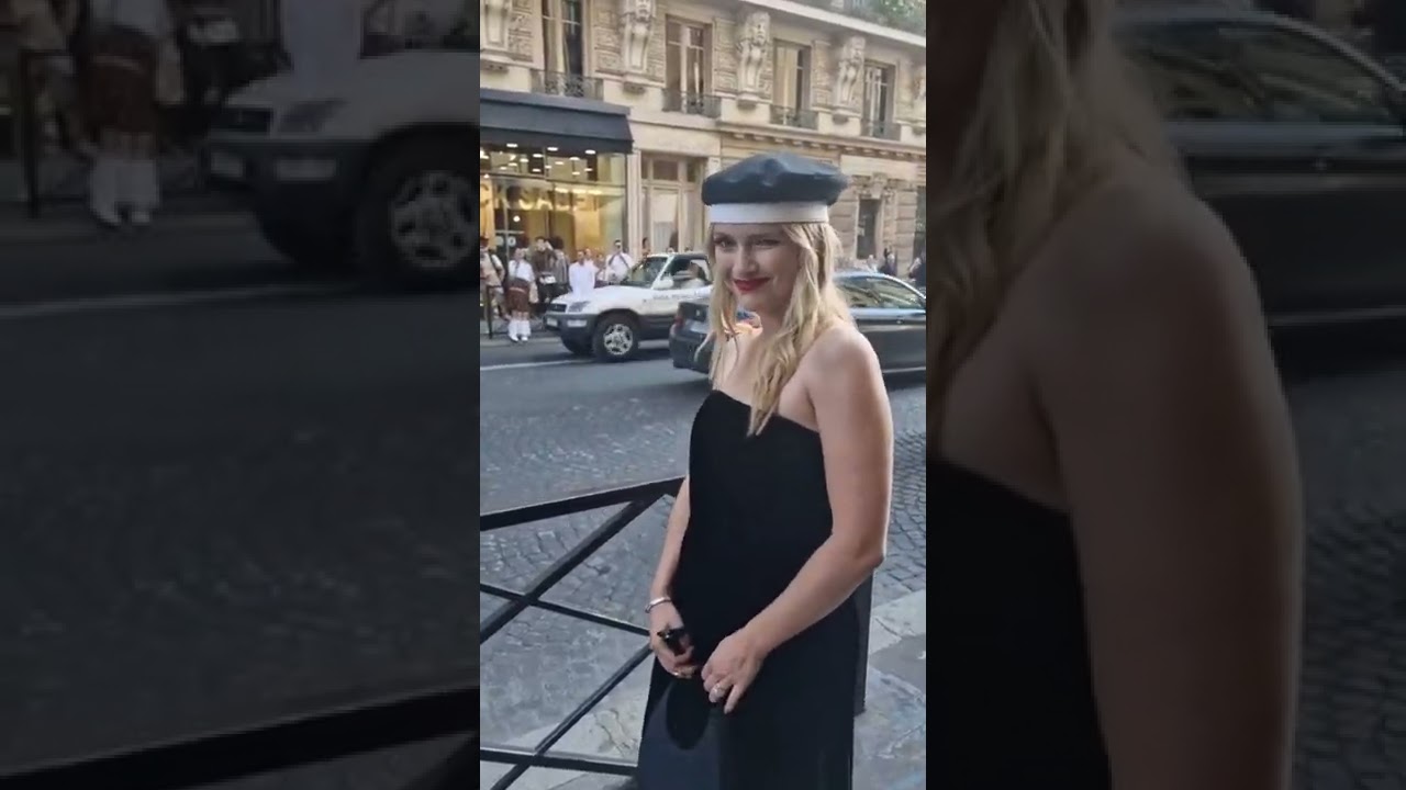 Camille Razat at Giorgio Armani Priv&egrave; FW23 in Paris, France. #emilyinparis