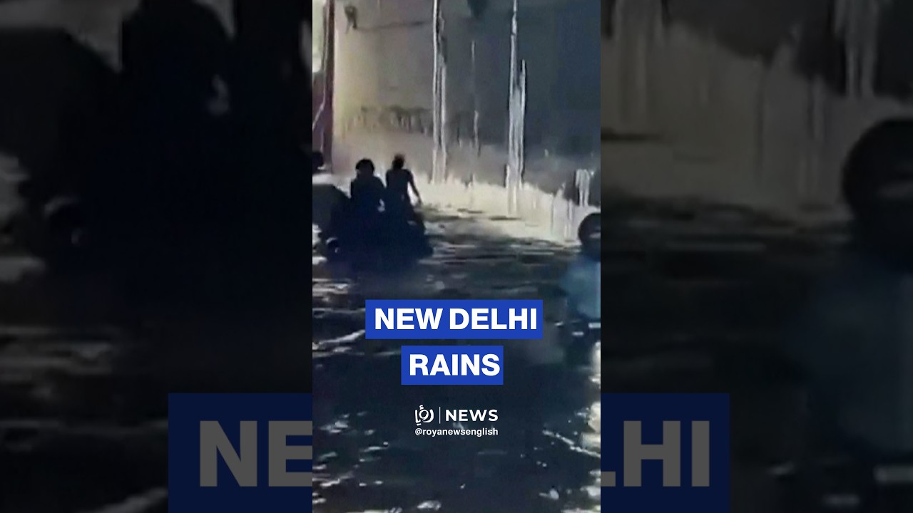 Heavy rains leave streets waterlogged in New Delhi