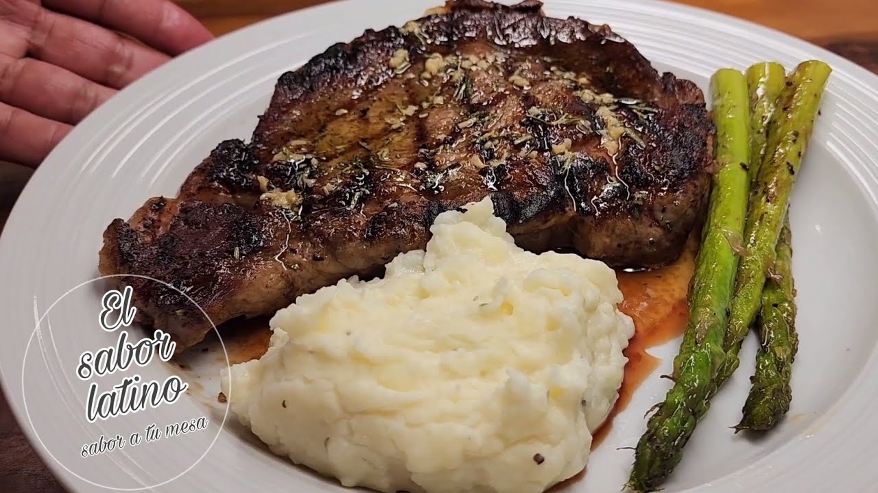 🔴 Ribeye Steak |💥En Sarten Bien Jugoso ¡Receta Fácil y Rica!