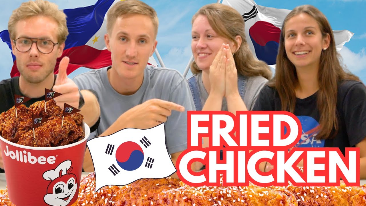 Канадцы впервые попробовали корейскую жареную курицу Jollibee!