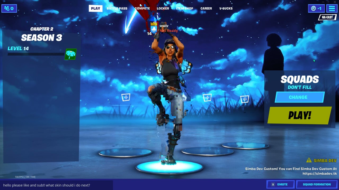 BEST SKIN THE GAME dancing in lobby for Tiktoks! ( INSANE CUSTOM BACK GROUND ) skin: Fortune