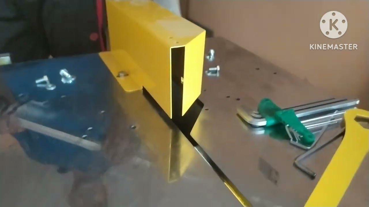installation table top cutting machine// sri sai frames