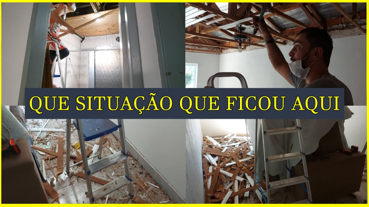 LUCAS COMEÇOU A REFORMA DA SALA E BANHEIRO + TIVE QUE LAVAR COM MANGUEIRA