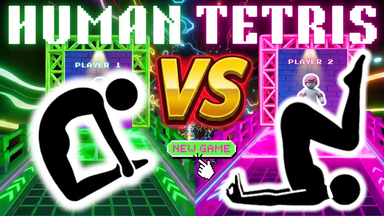 HUMAN TETRIS PVP BATTLE ⚔️ | Can You Beat Your Rival? | Full Body Interactive Workout #5