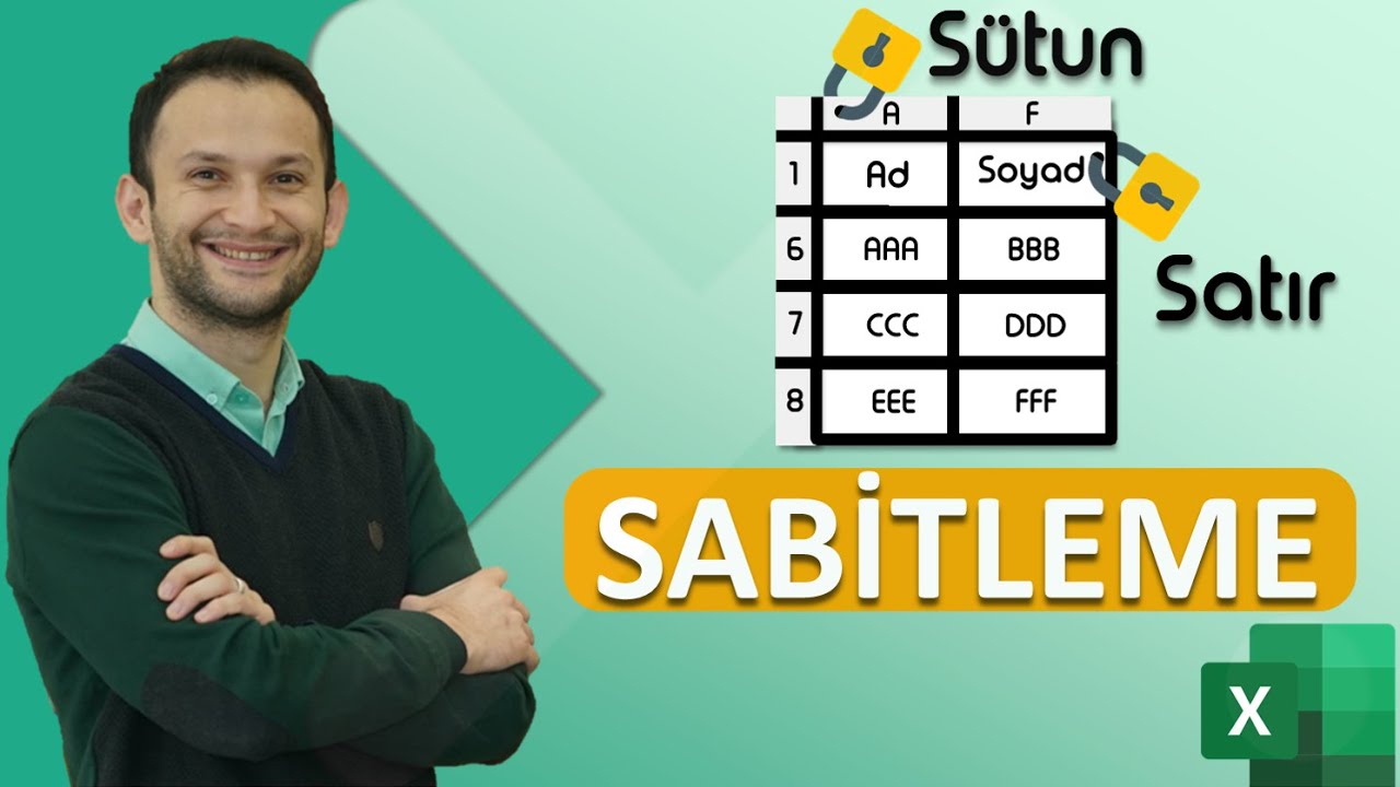 MS Excel Satır Sütun veya Başlık Sabitleme (Satır Sütun Dondurma)