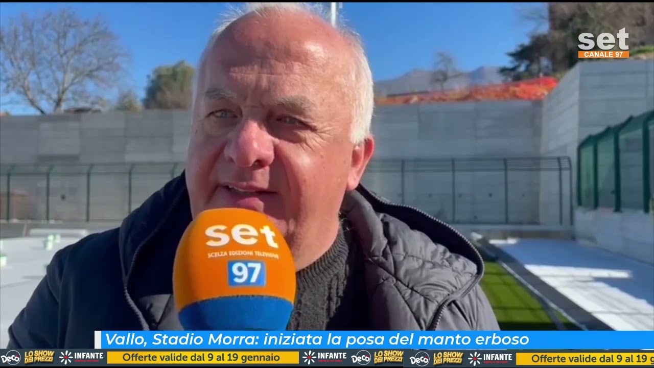 Vallo, Stadio Morra: iniziata la posa del manto erboso