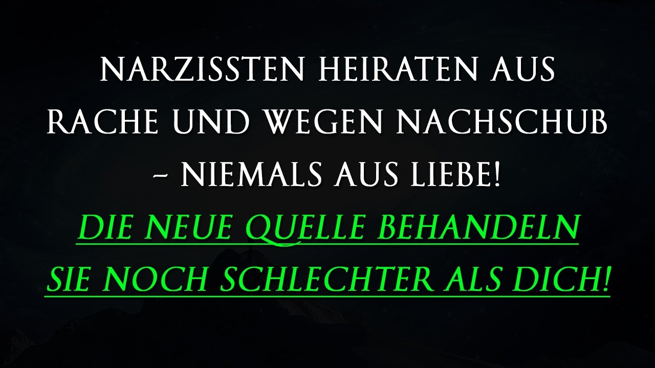 Narzissten heiraten aus Rache, nicht aus Liebe: Der neue Partner leidet!  | Narzissmus