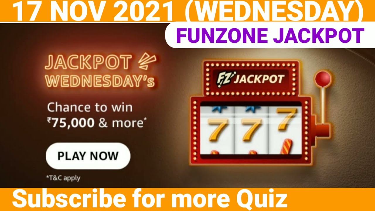 Amazon Jackpot Wednesday Quiz Answer (17 Nov 2021) 🔥 Chance to win Rs-75000 and more | Quiz Play Win
