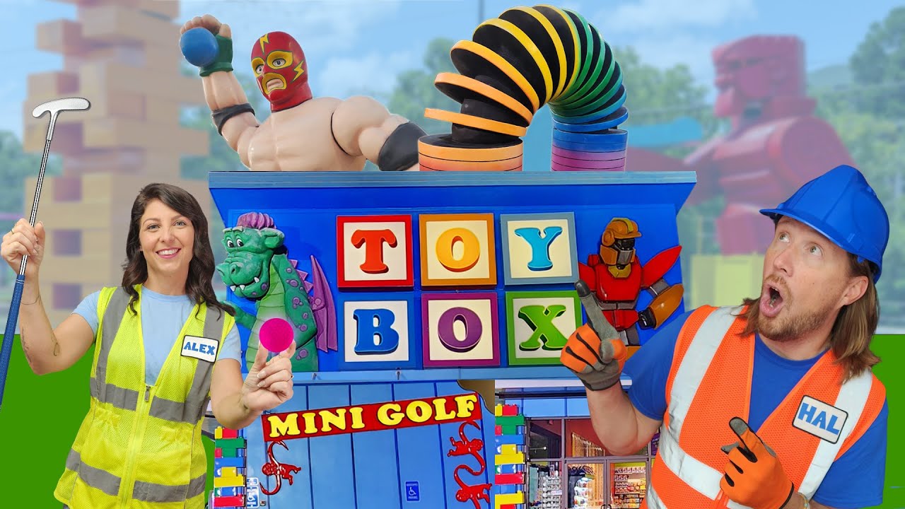 Мини-гольф с мастером Хэлом и Алексом | Putt Putt Toy Adventure