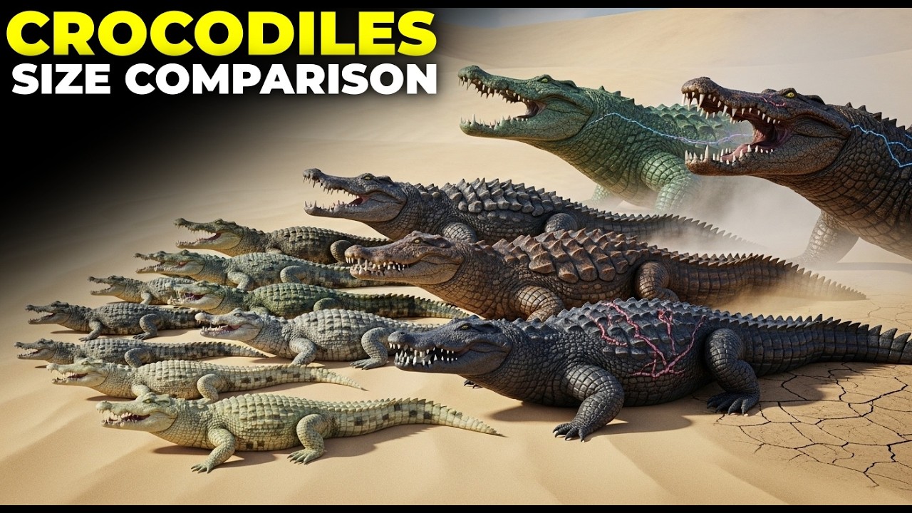 Monster Crocodiles & Alligators Size Comparison 3D | Fog Crocodile vs Land Crocodile