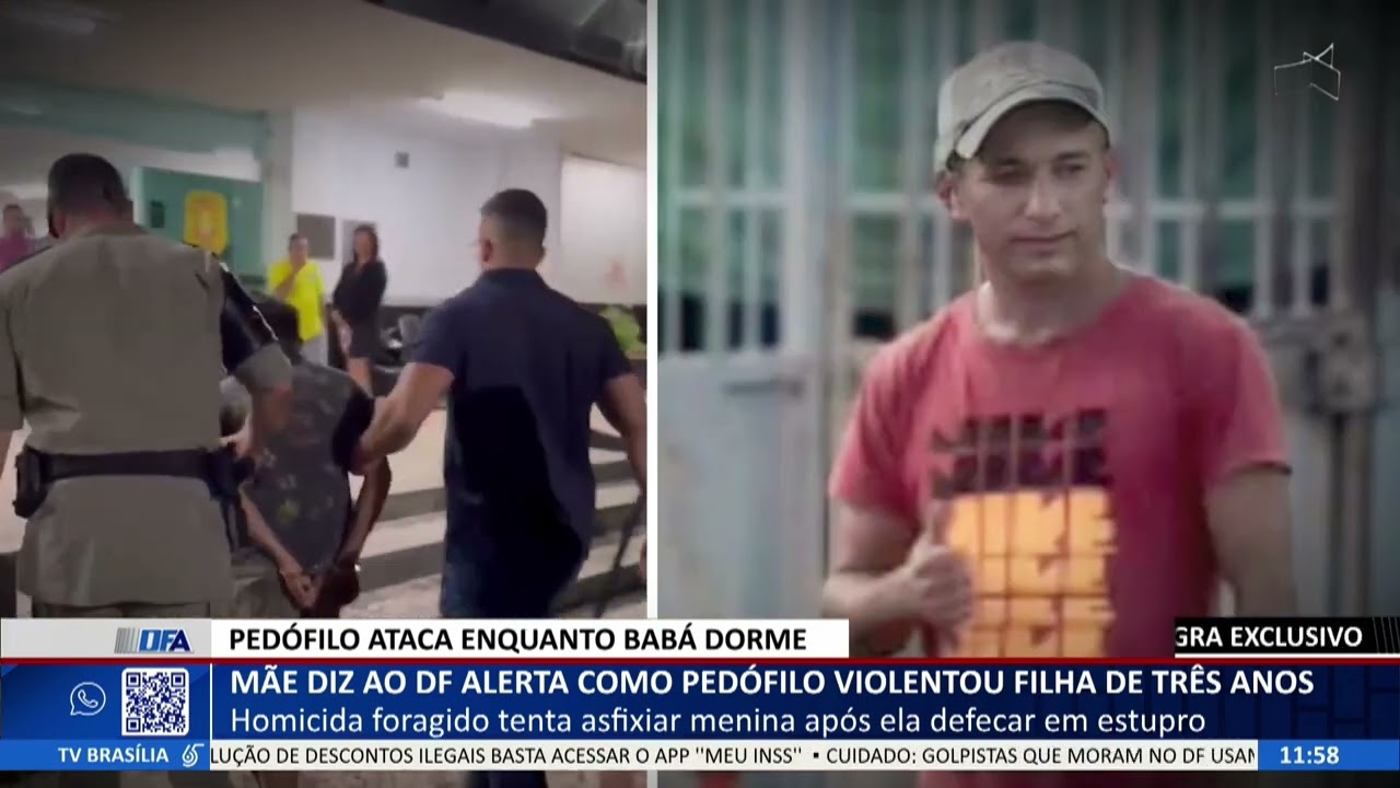 DF ALERTA - Mãe diz ao DF alerta como pedófilo violentou filha de três anos