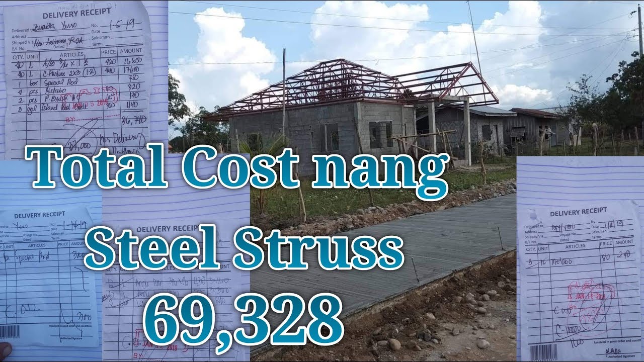 OFW SIMPLE HOUSE Steel Trusses Step by Step with total Cost Price