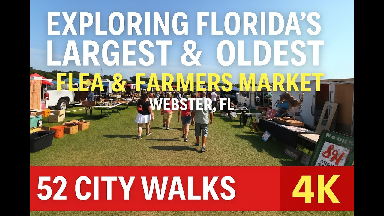 Exploring Florida’s Oldest & Largest Flea + Farmers Market! 🛒 Webster, FL Shopping Deals (4K HDR)