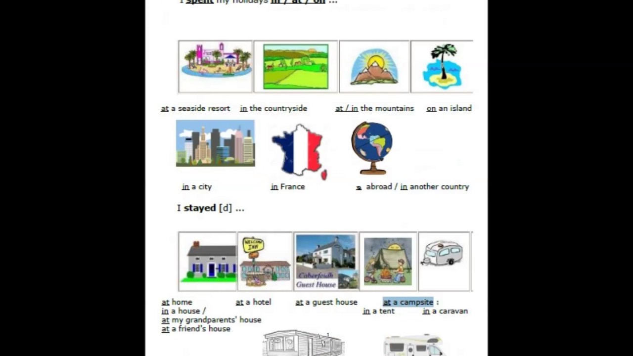 Talking about your holidays PV