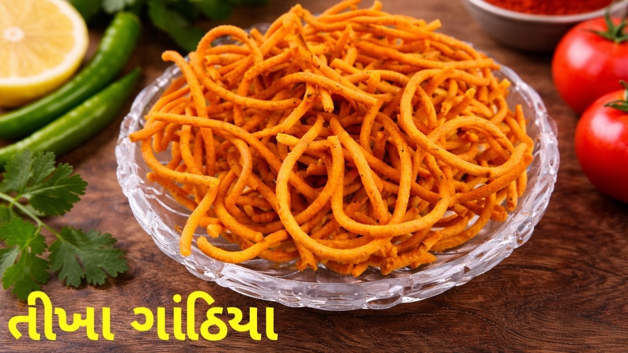 નાસ્તા માટે Ready – ટેસ્ટી ગાંઠિયા ઘરે જ બનાવો