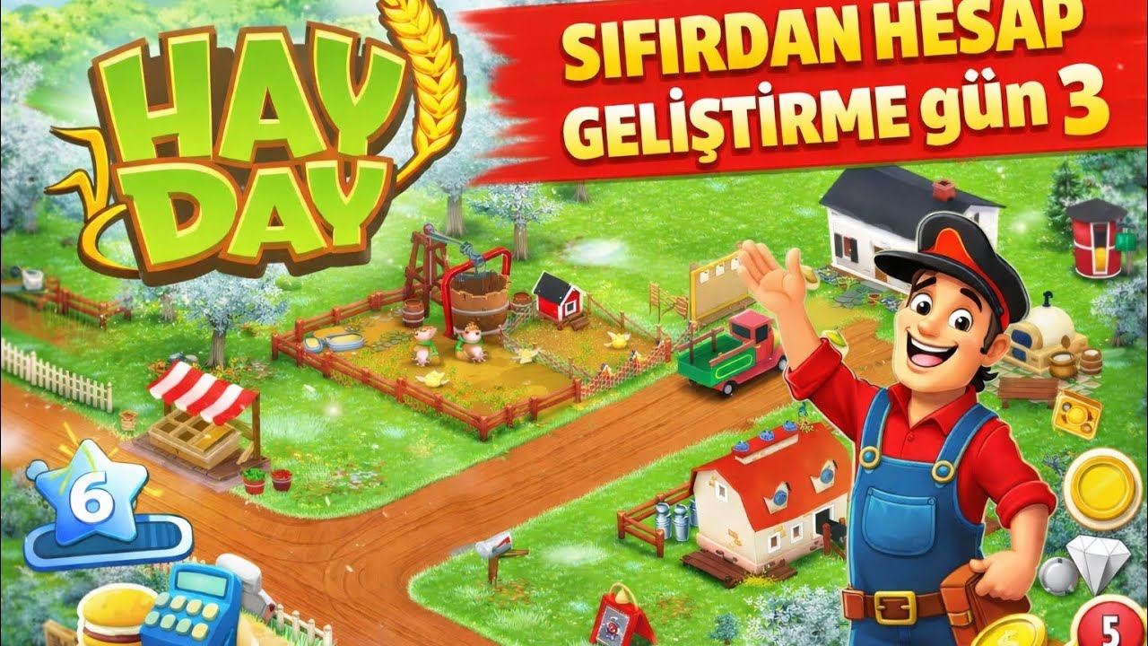 Hay day • sıfırdan hesap geliştirme gün 3 @hayday 