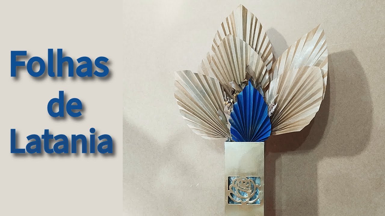 Veja Como Criar 3 tipos de Folhas de Latania Usando Papel Kraft!