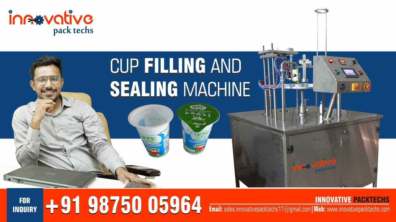 Curd Cup Packing Machine,Cap Filling Sealing Machine Lassi Cup Packing Machine, Cup Packing Machine