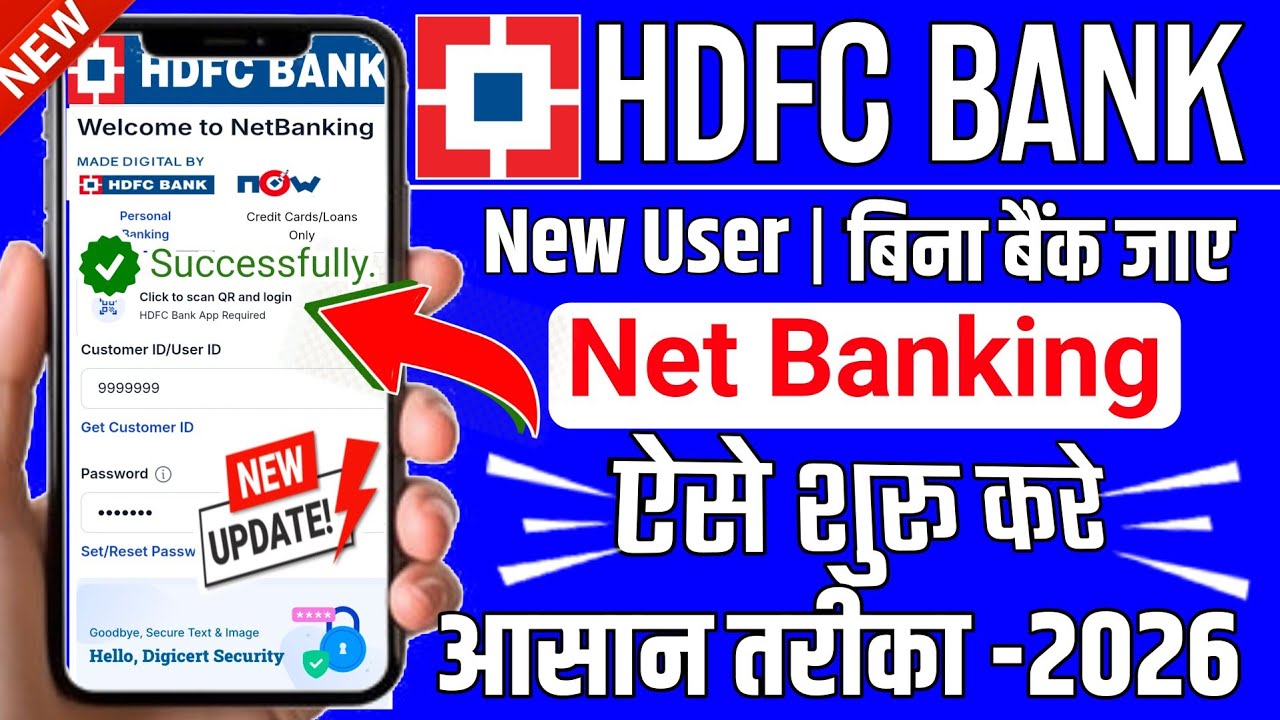 HDFC Bank New Net Banking Registration Process 2026 | How to Activate HDFC Internet Banking 2026