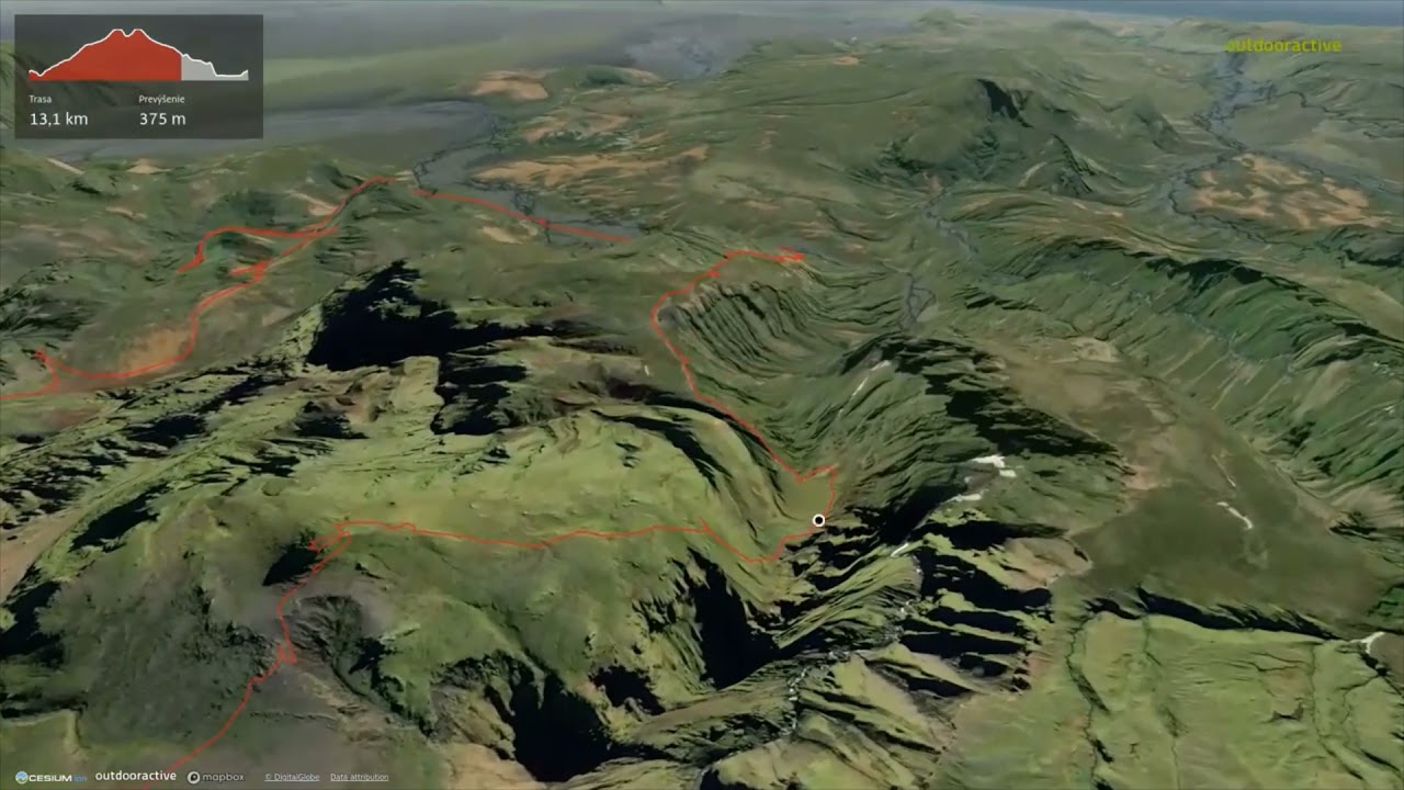Thakgil Loop ∆ hiking trails ∆ 3d-trail.com/iceland/