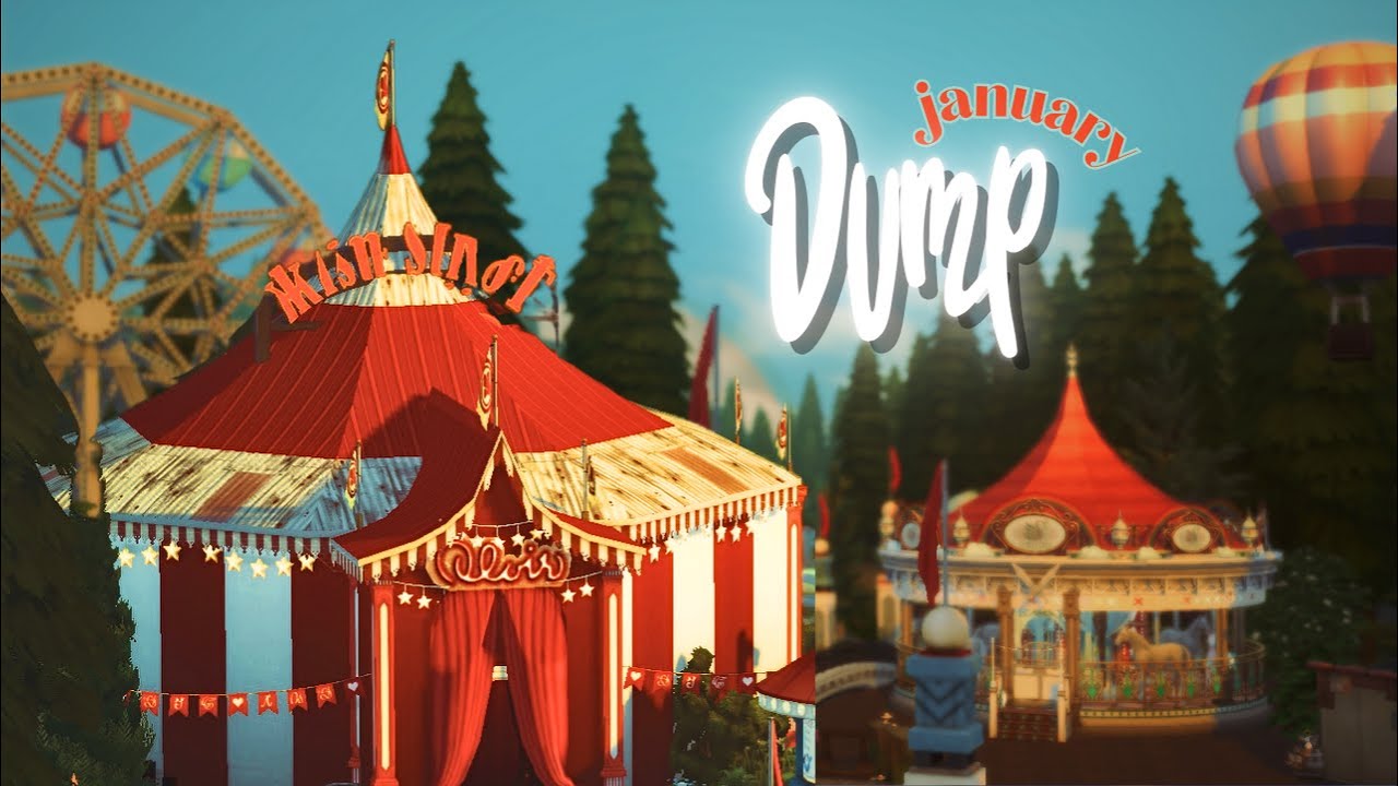 Un CIRQUE à GLIMMERBROOK 🎪 January Dump SIMS 4 📬