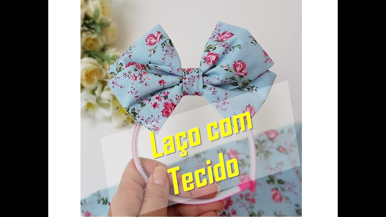 Tiara com tecido - PAP - DIY