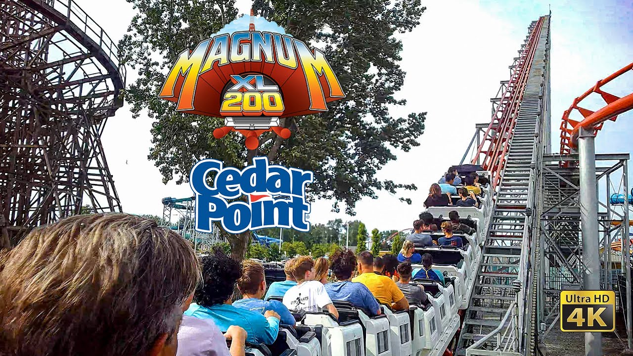 2022 Magnum XL 200 Roller Coaster On Ride, вид сзади, 4K, вид от первого лица, Cedar Point