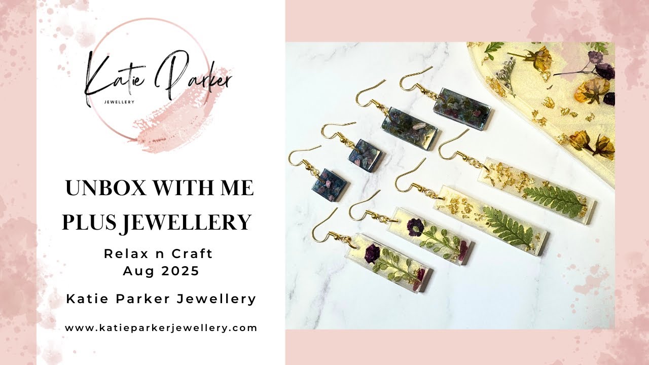 Unbox my August Relax n Craft Box With Me - plus the jewellery I've made so far - Resin Jewellery