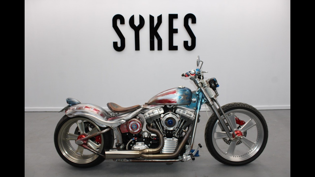 Sykes Speed and Custom Captain America Fat Boy