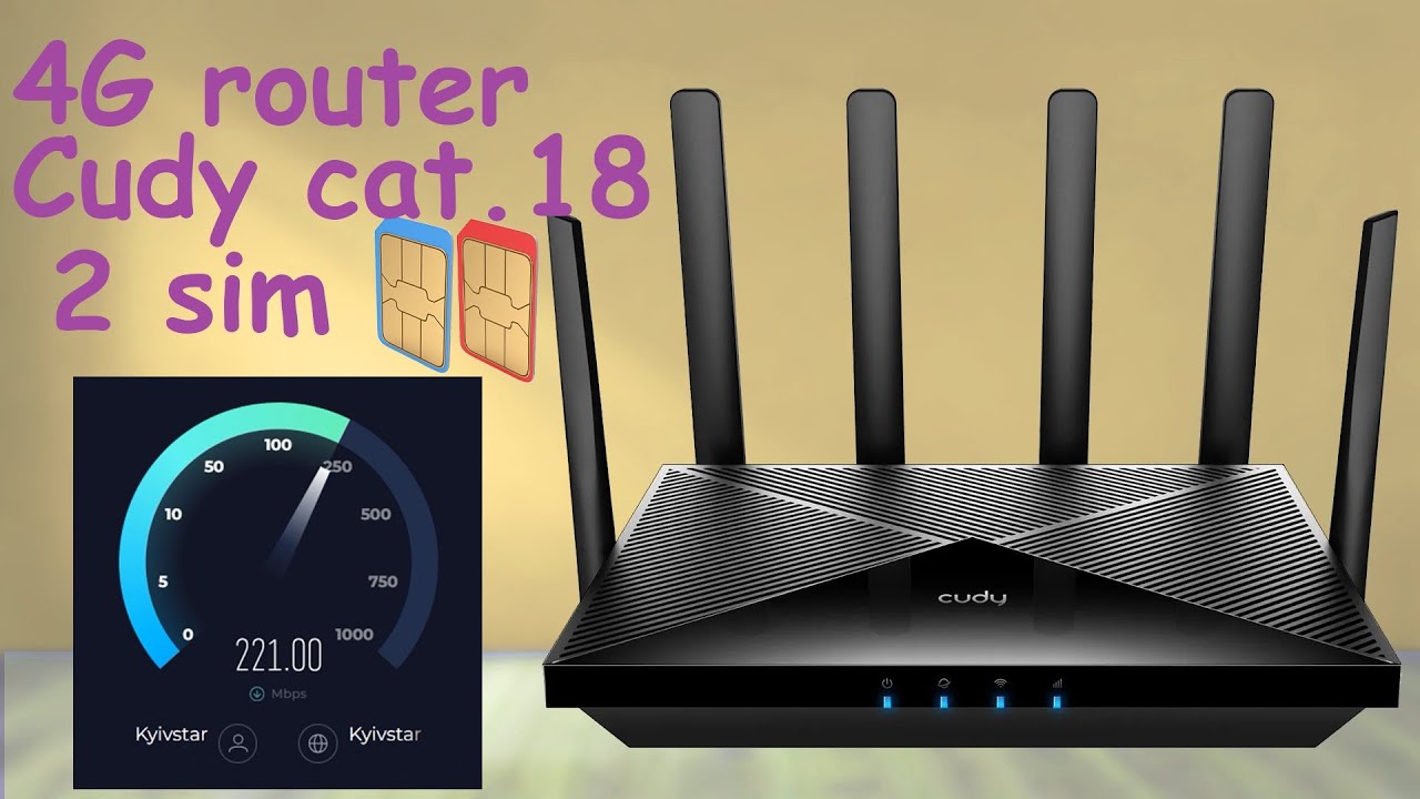🔥 4G LTE Cat18 стационарный роутер мечты Cudy LT18 для мобильного интернета на 2 сим-карты тест 🥇