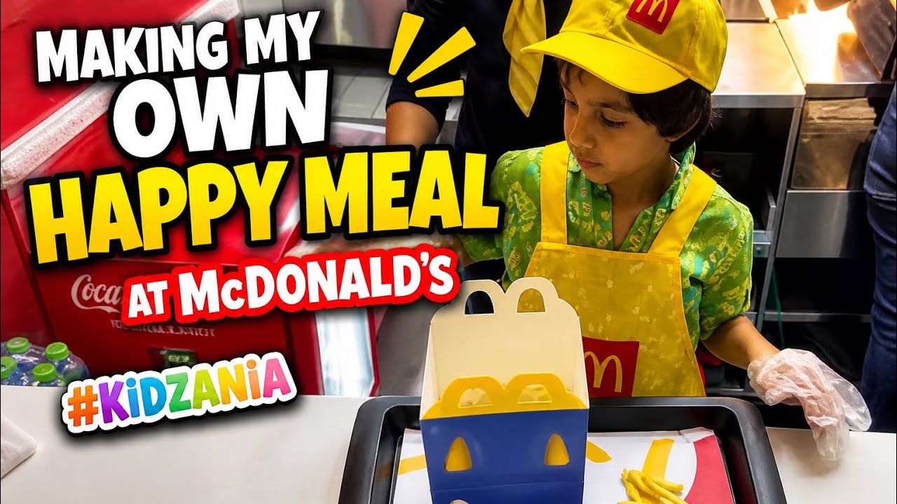 Making my own happy meal at McDonald’s #kidzania #mcdonalds #learning