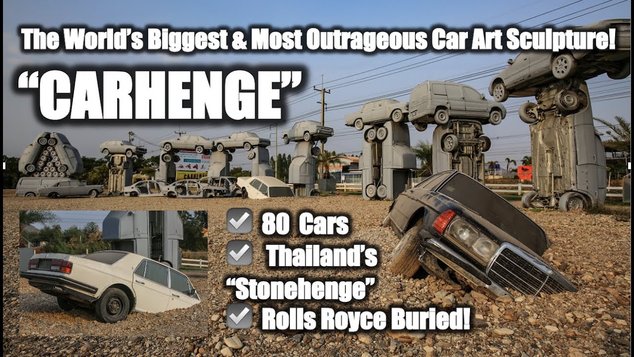 CARHENGE Thailand: The World&rsquo;s Biggest & Most Outrageous Car Art Sculpture!